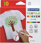 Маркеры для ткани Centropen Textile Marker, 10 цветов, круглый наконечник, 1,8 мм (2739/10)