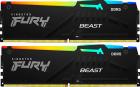 Оперативная память Kingston DDR5 32GB (2x16GB) 5200MHz FURY Beast RGB (KF552C40BBAK2-32)