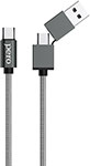 Кабели и переходники Дата-кабель Pero DC-07 UNIVERSAL 2 in 1 USB-A + PD to Type-C 1m Silver