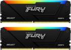 Оперативная память Kingston DDR4 64GB (2x32GB) 3200Mhz FURY Beast Black RGB (KF432C16BB2AK2/64)