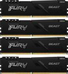 Оперативная память Kingston DDR4 32Gb (4x8Gb) 2666MHz FURY Beast Black (KF426C16BBK4/32)