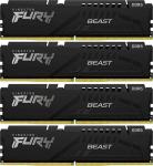 Оперативная память Kingston DDR5 64GB 4x16GB 6000Mhz FURY Beast Black (KF560C40BBK4-64)