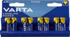  Батарейка Varta LONGLIFE POWER (HIGH ENERGY) LR6 AA BL8 Alkaline 1.5V (4906)