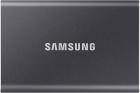 Внешний SSD Samsung T7, USB 3.2 Type C, 2Tb, серый (MU-PC2T0T/WW)