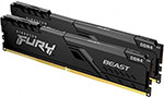 Оперативная память Kingston DDR4 8GB (2x4GB) 2666MHz FURY Beast Black (KF426C16BBK2/8)