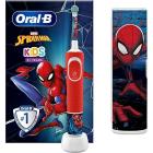 Электрическая зубная щетка Braun Oral-B Vitality Kids Spiderman (D103.413.2KX), чехол