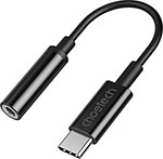 Кабели и переходники Аудио адаптер Choetech USB-C - AUX Jack 3.5 мм (f), черный (XCC-1007)