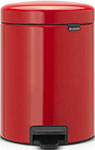 Бак мусорный Brabantia ''NewIcon'' с педалью красный 5л, 112089