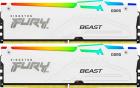 Оперативная память Kingston DDR5 32Gb (2x16Gb) 5200MHz FURY Beast White RGB EXPO (KF552C36BWEAK2-32)