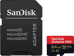 Карта памяти Sandisk Extreme Pro 64GB + адаптер (SDSQXCU-064G-GN6MA)