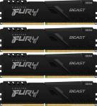 Оперативная память Kingston DDR4 32GB (4x8GB) 3200MHz FURY Beast Black (KF432C16BBK4/32)