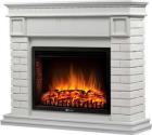 Камины Портал  Firelight Bricks 25, камень белый, белая эмаль (НС-1277346)