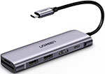 Разветвители USB USB-концентратор 6 в 1 (хаб) Ugreen HDMI, 2 x USB 3.0, SD/TF, PD (70411)