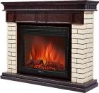 Камины Портал Firelight Bricks 25, камень, бежевый, шпон, темный дуб (НС-1202848)
