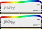 Оперативная память Kingston DDR4 32Gb (2x16Gb) 3200Mhz FURY Beast White RGB SE (KF432C16BWAK2/32)