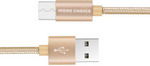 Кабели и переходники Кабель MoreChoice USB 2.0A для micro USB K11m нейлон 1м (Gold)