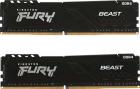 Оперативная память Kingston DDR4 8Gb (2x4Gb) 3200MHz FURY Beast Black (KF432C16BBK2/8)