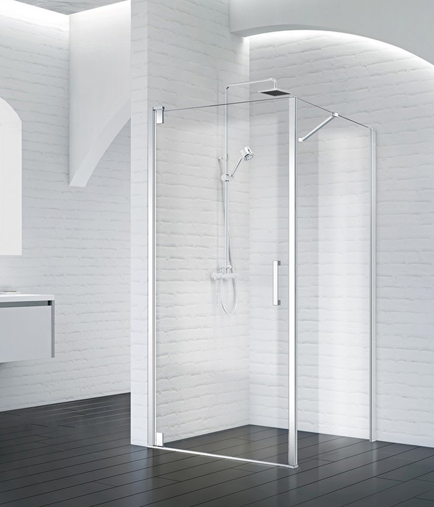 Душевой уголок BelBagno Marmi 80х100 MARMI-AH-1-80/100-C-Cr стекло прозрачное, профиль хром, без поддона