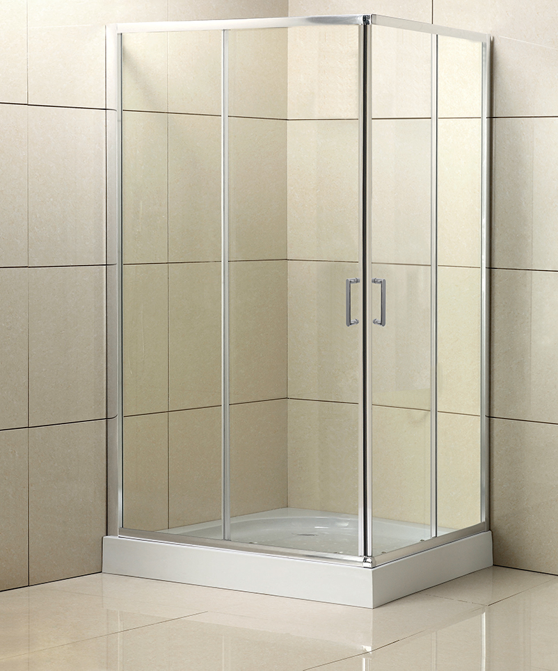 Душевой уголок BelBagno Uno 100x90 UNO-195-AH-2-100/90-C-Cr стекло прозрачное, профиль хром, без поддона