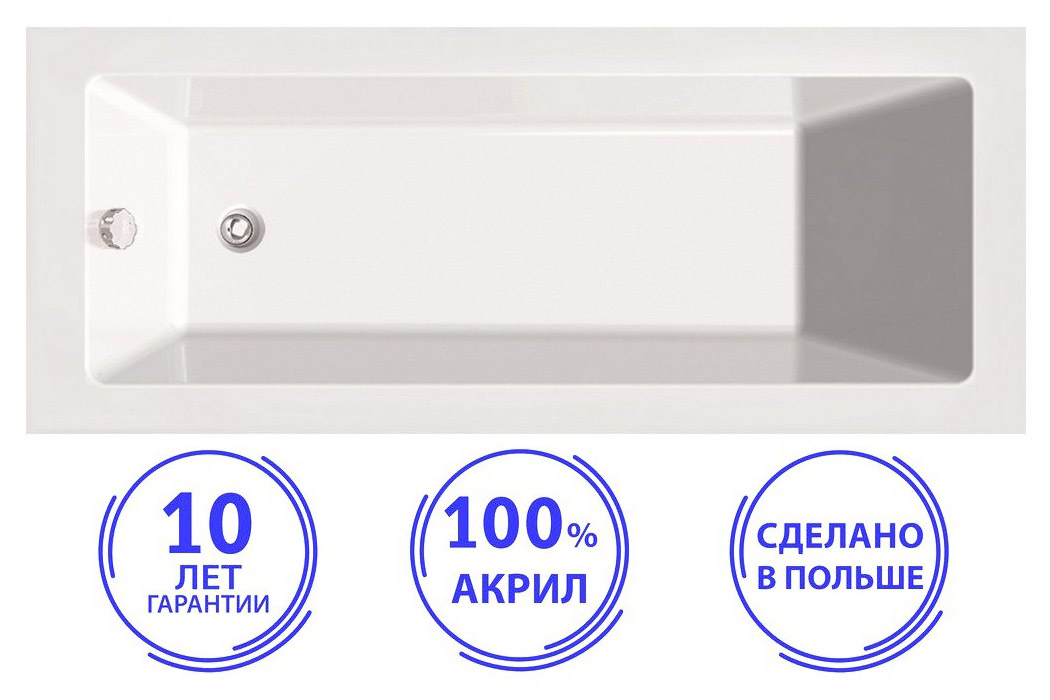 Ванна акриловая C-bath Semela CBQ014002 180х80