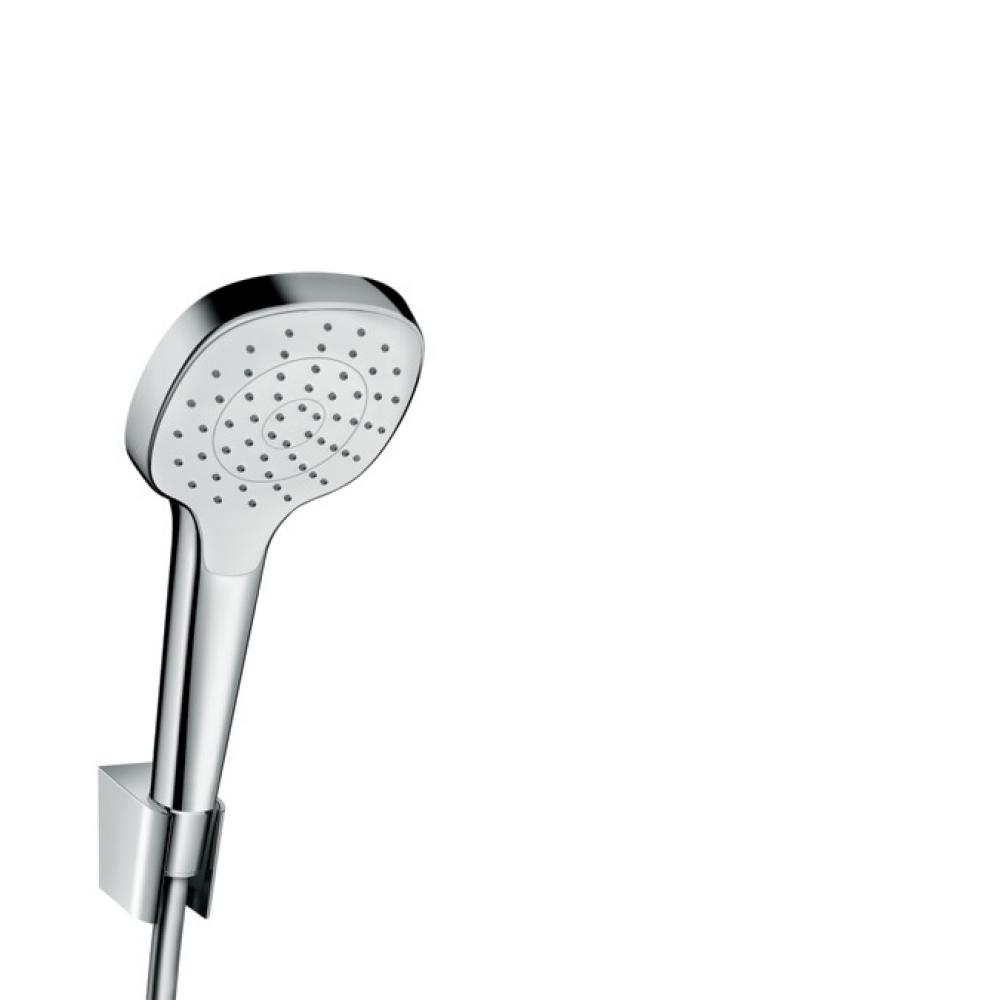 Лейка для душа Hansgrohe Croma Select E 1jet с держателем и шлангом 26412400 белый/хром