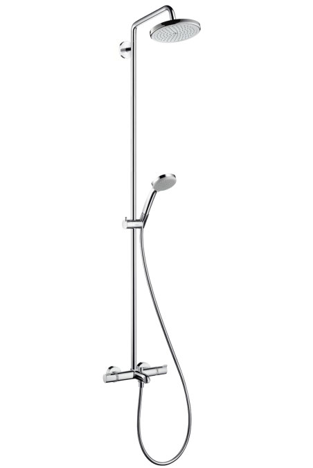 Душевая стойка Hansgrohe Croma 220 Showerpipe 27223000 с термостатом и изливом, хром