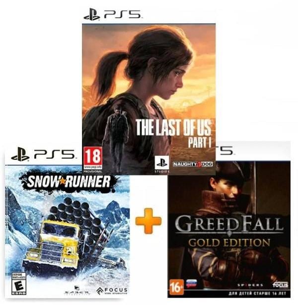 ИгроПак для PS5: Snowrunner + Last of Us Part I + GreedFall Gold Edition