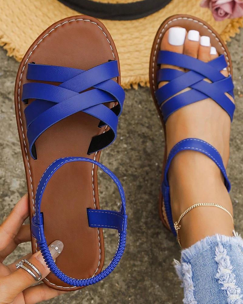 Crisscross Ankle Strap Summer Beach Sandals