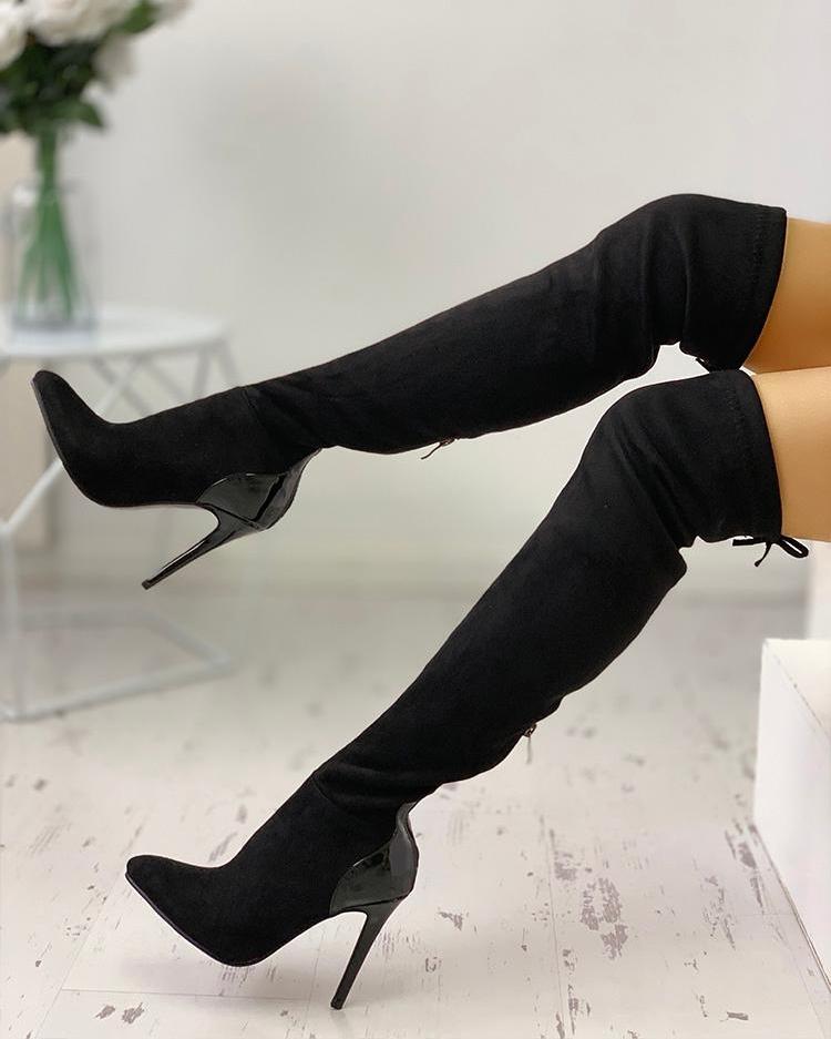 Pointed Toe Over The Knee Boots