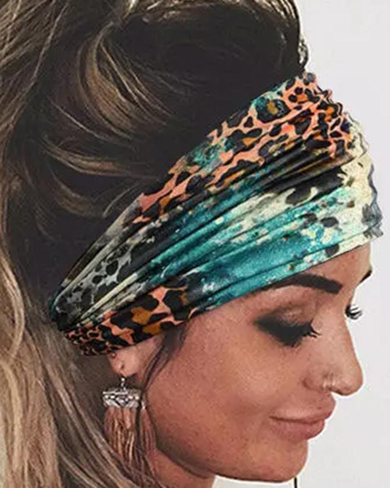 Leopard Tie Dye Yoga Sports Headband