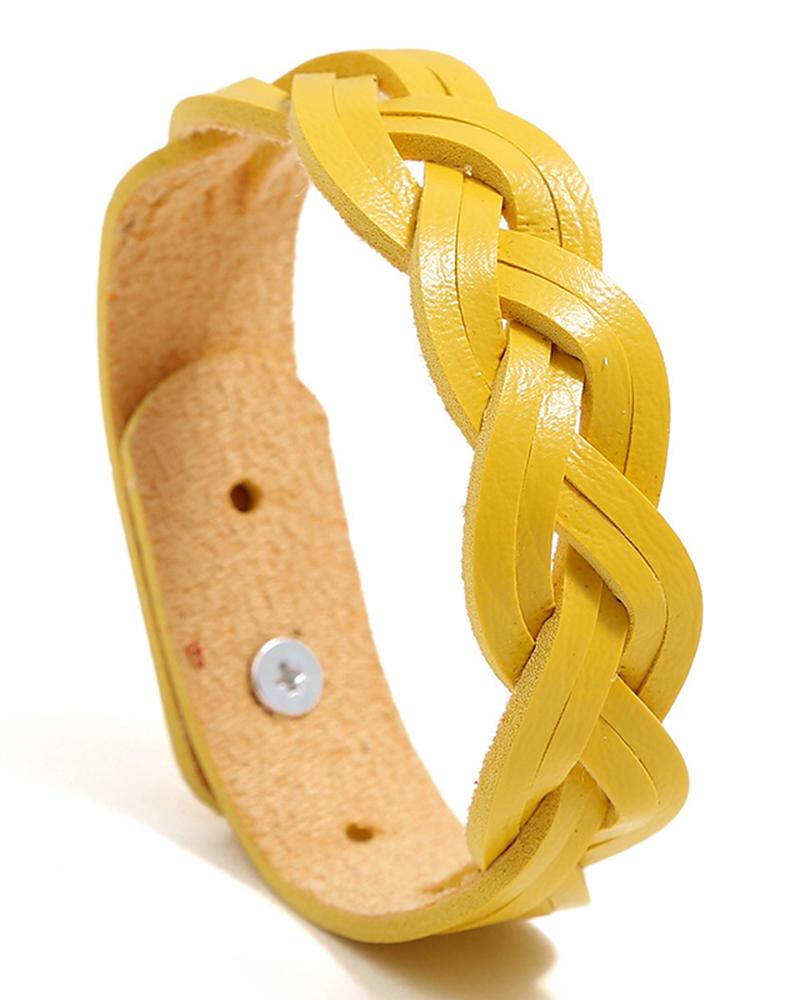 1pc Braided PU Leather Bracelet