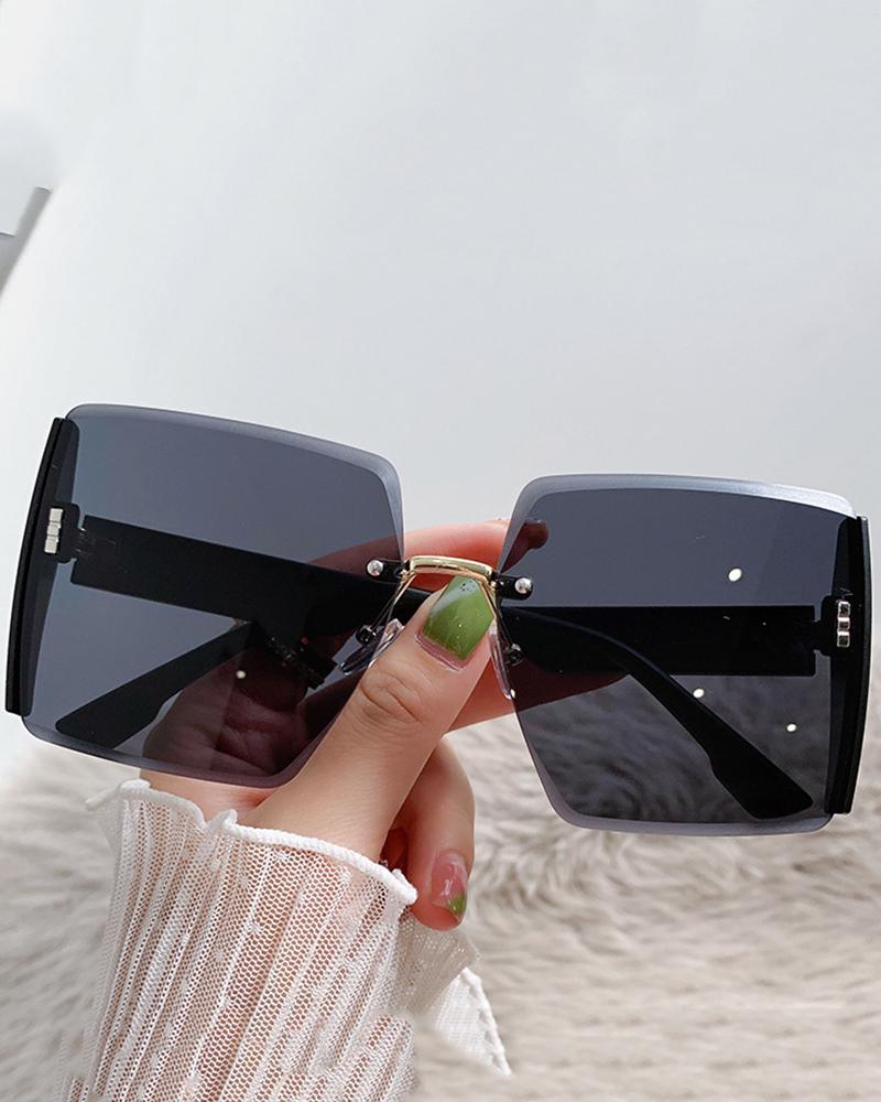 1Pair Rimless Square Sunglasses