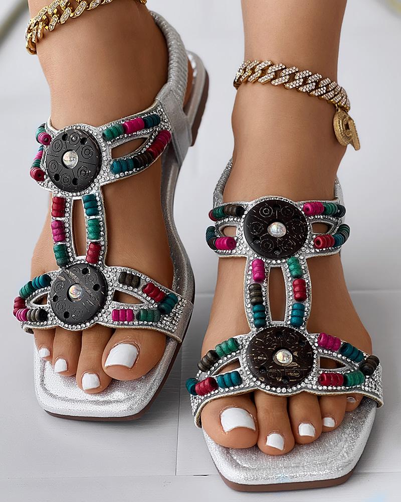 Bohemian Tribal Beaded Summer Beach Sandals