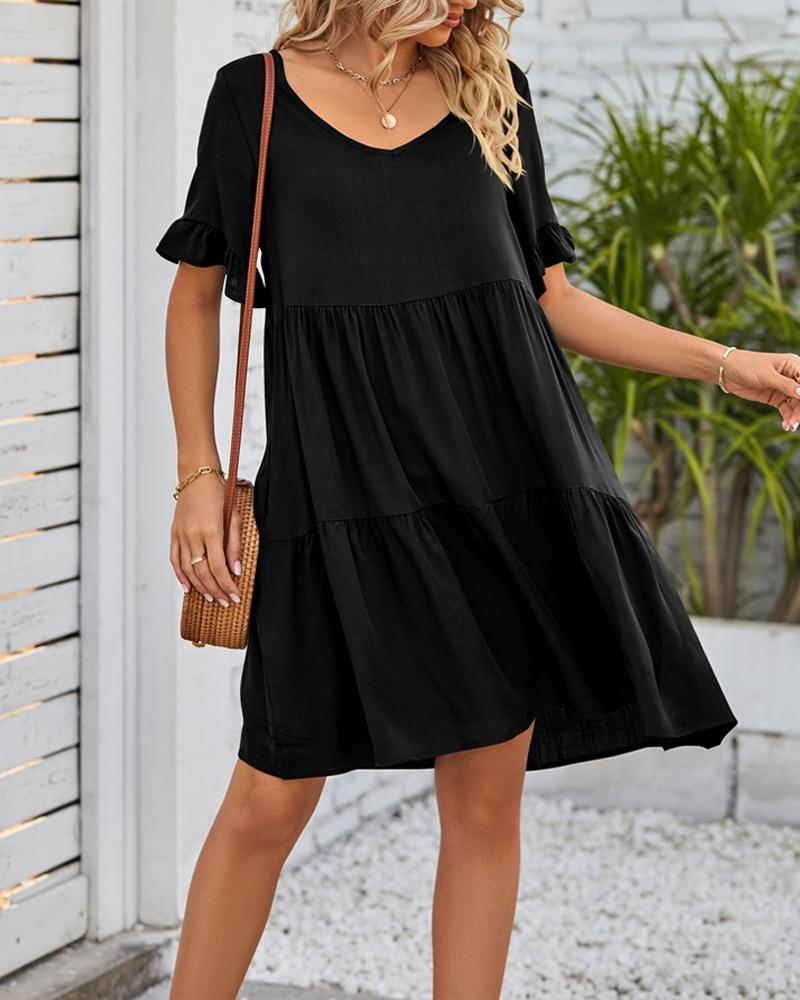 Casual Dresses Short Sleeve Casual Smock Dress