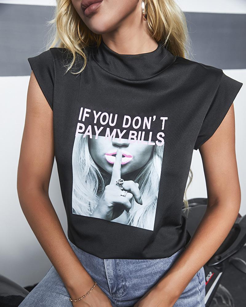 If You Don't Pay My Bills Print Casual Top