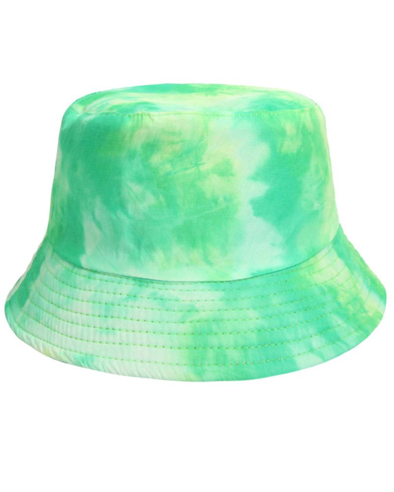 Reversible Double-Side-Wear Tie Dye Print Bucket Hat