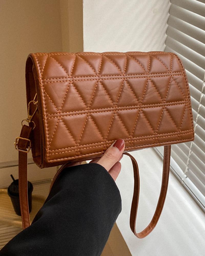 Argyle Quilted Flap Crossbody Bag