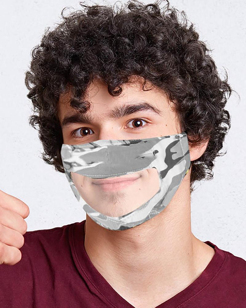 Breathable Face Mask With Clear Window Visible Expression Lip Reading