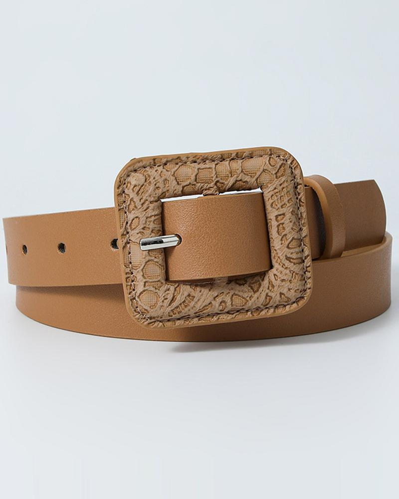 1pc Vintage Square Buckle Belt