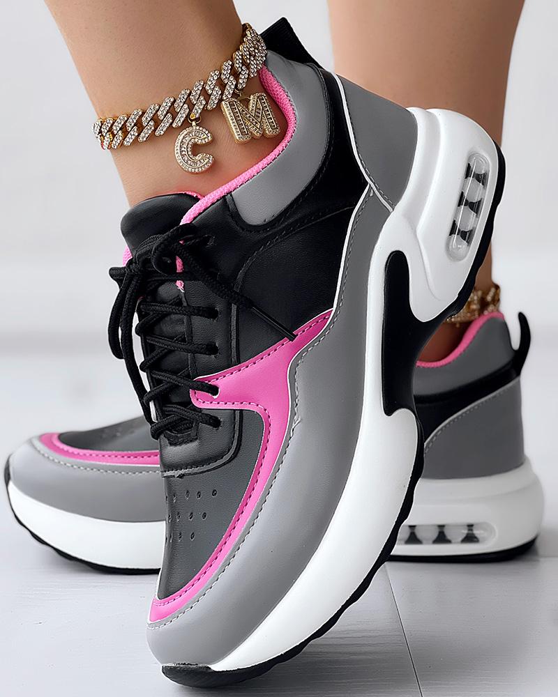 Breathable Lace-up Sports Sneakers