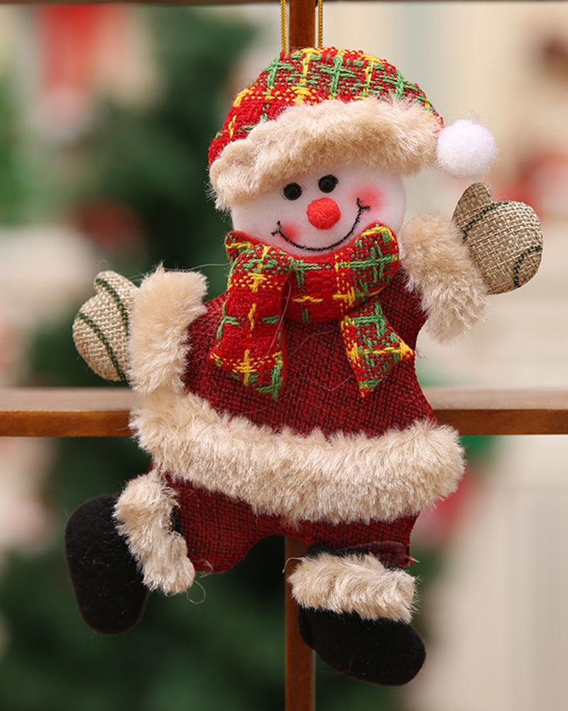 1pc Christmas Santa Elk Snowman Bear Hanging Dolls Ornaments