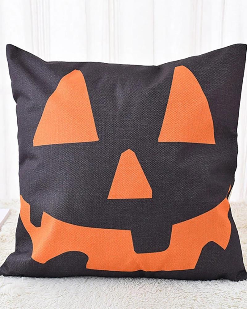 Halloween Witch / Letter / Striped Print Cushion Cover Without Filler