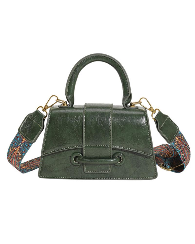 Tribal Strap Flap Magnet Crossbody Handbag