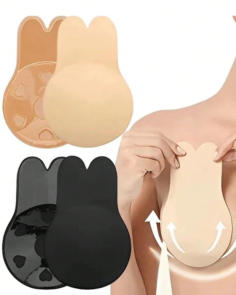 Pads & Enhancers 1Pair Breast Lift Silicone Invisible Self-Adhesive Rabbit Ear Nipple Covers