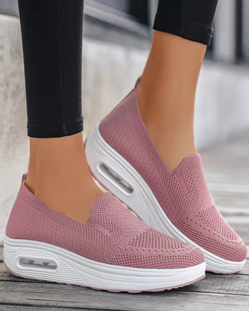 Breathable Slip On Muffin Sneakers