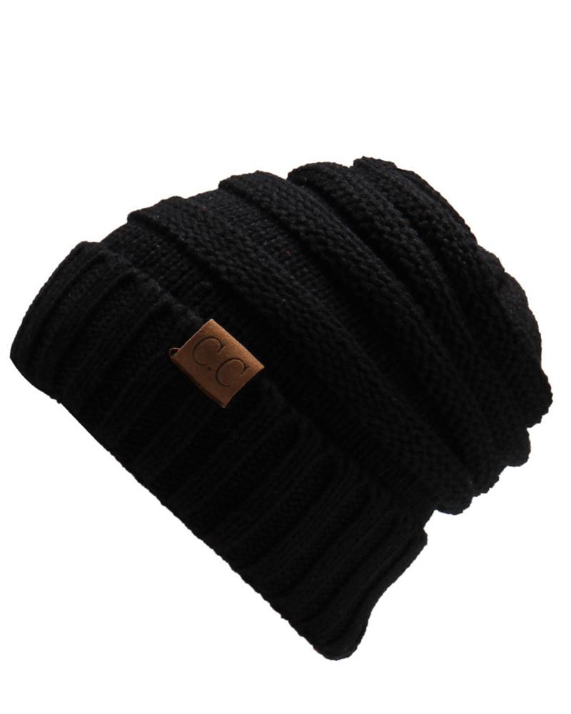 Women's Beanie Slouchy Street Dailywear Casual Pure Color Work Fall Winter Knit Hat