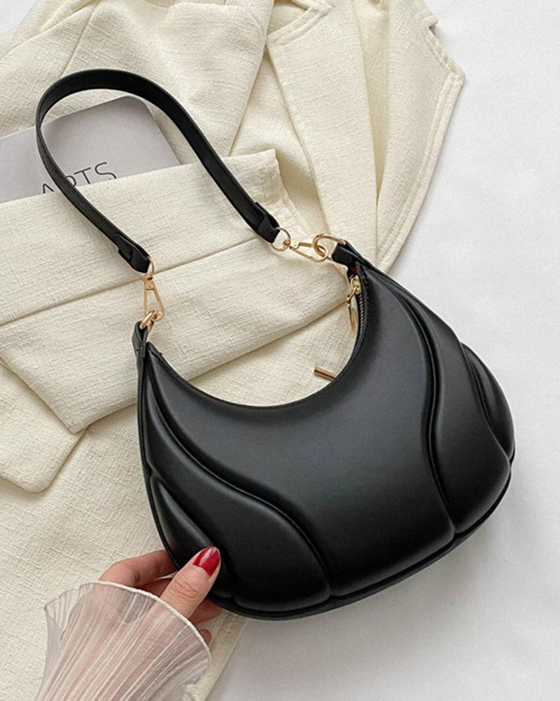 Trendy Zipper Design Shoulder Bag
