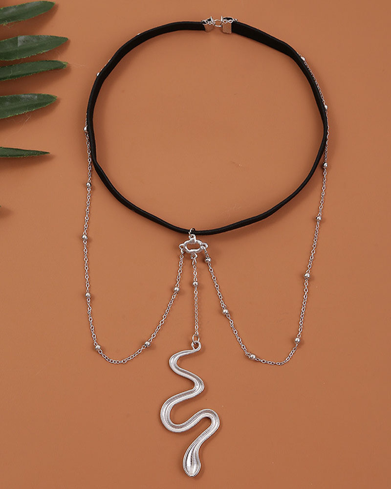 1pc Snake Decor Layered Leg Chain