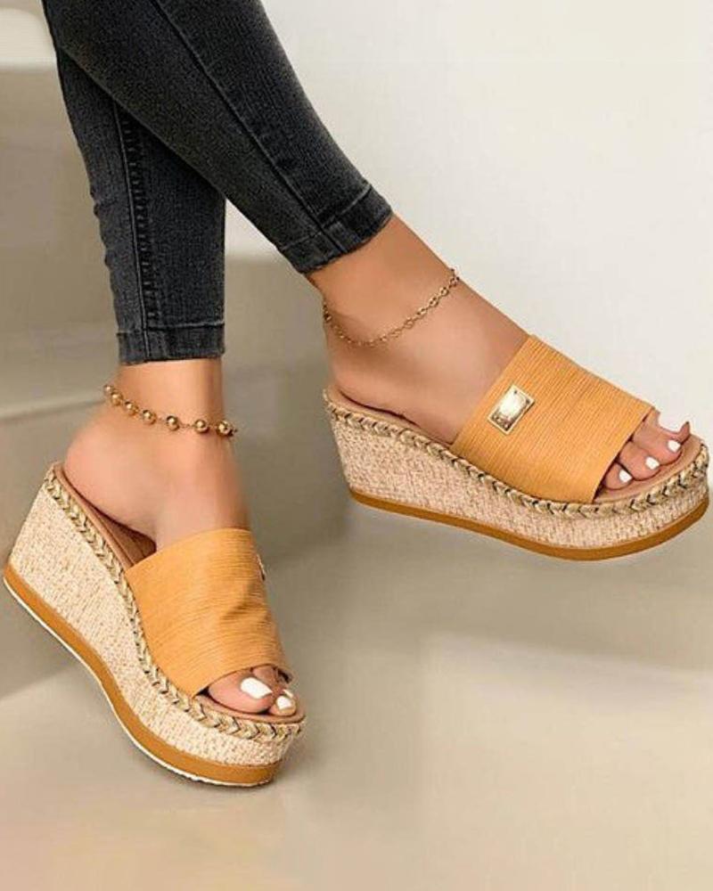 Open Toe Casual Wedge Sandals