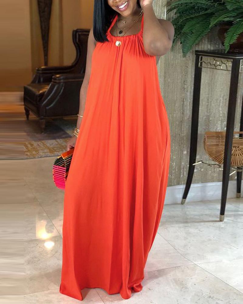 Halter Backless Casual Maxi Dress